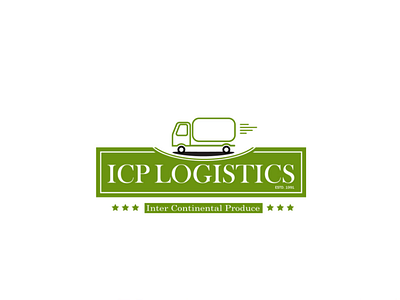 ICP LOGISTICS LOGO logo design flat branding