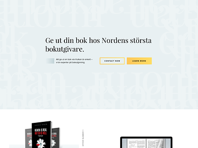 Sweden publishing company ladning page. design ui ui ux ux web design