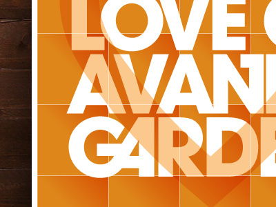 Typography Poster avante garde orange typography