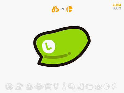 Luigi bros icon luigi nintendo smash super