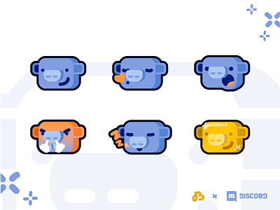 Discord Emote Reactions - Wumpus cartoon discord emoji emote emotion games icon illustration reaction vector wumpus
