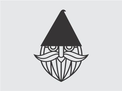 Monoline Wizard Logo Icon ability art beard design eye face fantasy flat head icon identity line logo magic magician mascot monoline spell witch wizard