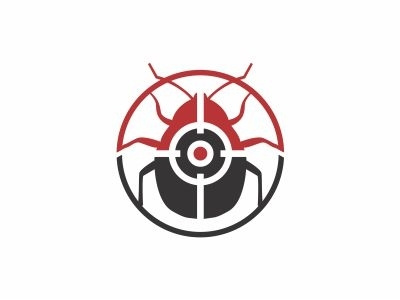 Bug Hunting Logo Idea animal bedbug bug circle concept ecosystem habitat hunter hunting idea insect kill life living logo natural nature pest target wildlife