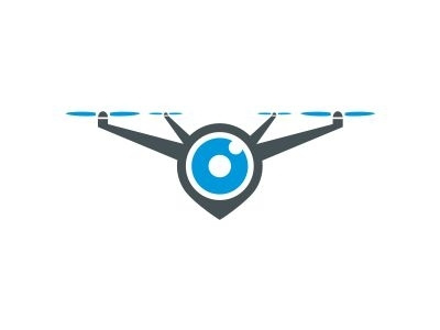 Drone, Camera And Pin Location Logo Design aerial camera drone fly idea landscape location logo map mapping pin