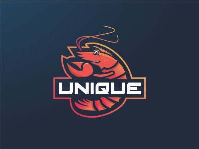 Lobster Mascot Logo Design animal colorful design esport lobster logo mascot sea underwater unique