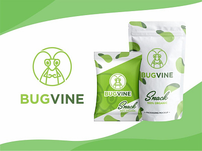 BUGVINE approved bug chips creative food health idea logo monoline organic packaging snack work