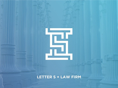 Letter S initial + Law Firm Logo Icon Concept