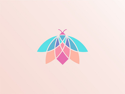 Geometric Colorful Firefly Logo Icon animal animal art beautiful brand business colorful concept firefly fly for sale geometric icon idea illustration logo purchase ready vector