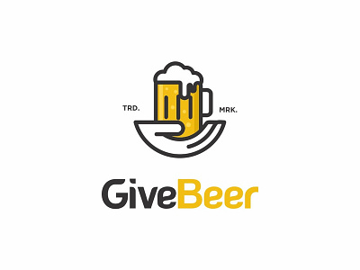 Give Beer alcohol alcoholic bar beer brewery care celebration club design drink give hand hold icon logo mug party pick soda take