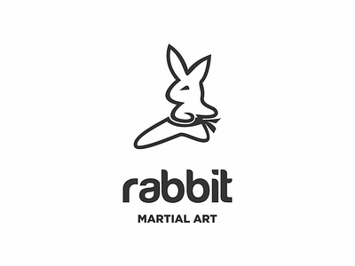 Rabbit Martial Art animal carrot concept defense icon idea judo jujitsu karate kick kungfu logo martial art mascot nature power rabbit sport strong wildlife