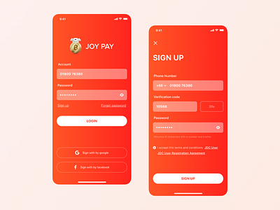 JOY PAY Login Page