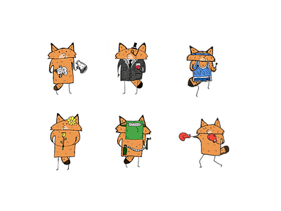 Fantastic Foxes - Character Design character characterdesign drawing fox game illustration illustrator