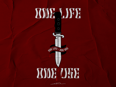 Knife - One life one use art direction illustration illustrator psd vector