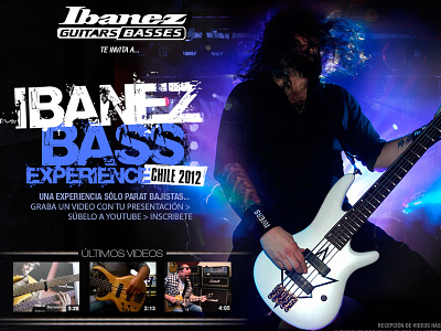 Ibanez Bass Experience css3 html5 ui web design
