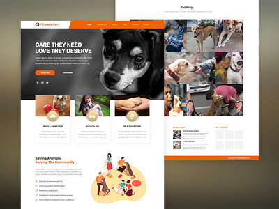 Animal Rescue adobe xd animal rescue dog rescue pets ui ux web design webpage website