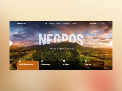 Experience Negros adobe xd interface landing page philippines tourism travel ui uiux user experience ux web design web development webpage website