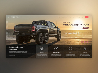 Ford Velociraptor ui ux ux design web design web development webpage website