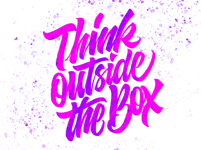 Think outside the box box brush outside procreate the think typography