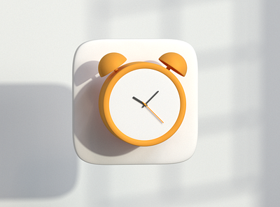 Alarm clock icon 3d art cinema 4d design graphic design icon illustration ui