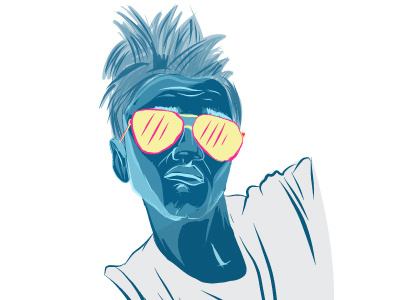 Swagger face illustration vector