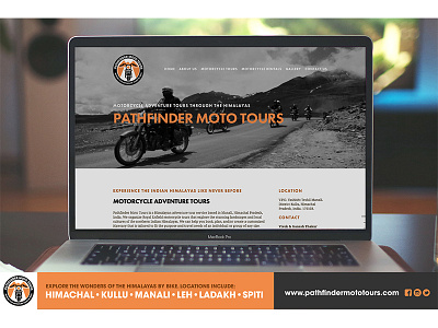 Pathfinder Moto Tours Website design india motorcycle tourism travel web design