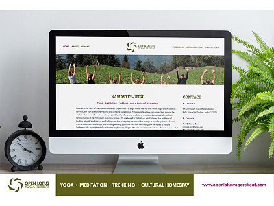 Open Lotus Yoga Retreat: Website Design graphic design web web design