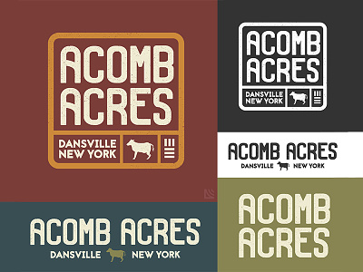 Acomb Acres: Brand Identity branding custom type farm graphic design icon logo rural rustic typography