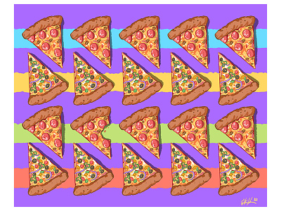 Pizzuh drawing food foodillustration grease illustration photoshop pizza