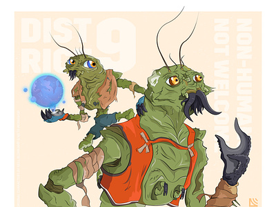 District 9 - Father & Son adobeillustator alien art district9 illustration pentool prawn scifi tribute vector