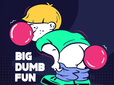 Double Bubble adobe illustrator bubble cartoon design fun graphic design humor humorous illustration playful vector