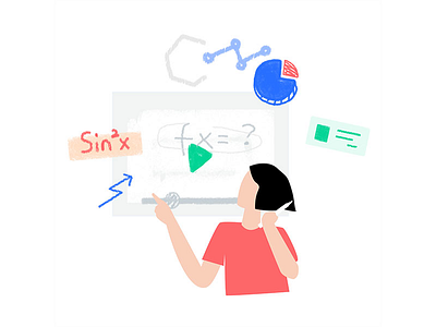 “Yiqijiao” illustraton analyze course data education exercise illustration math student study