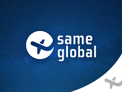 Global Aviation Logo airplane app flights fly galaxy logo sky