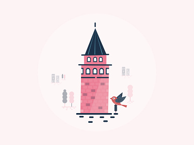 Galata Tower / İstanbul architecture bosphorus building city design icon istanbul i̇llustration landmarks line tower vector