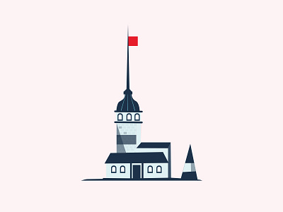 Maiden Tower / İstanbul architecture bosphorus building city design icon istanbul i̇llustration landmarks line tower vector