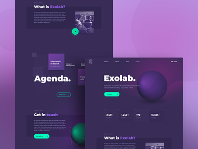 Exolab Homepage (concept) design gradient homepage landing page ui uidesign web webdesign website concept