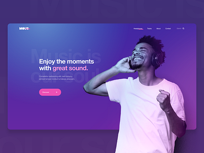 MOUS / Music is our Soul branding clean design flat identity minimal type typography ui ux web website xd