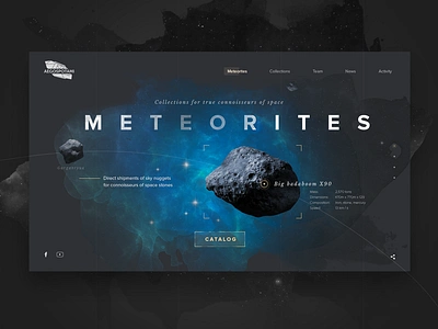 Meteorites astronaut meteor promo space star stardust ui universe web