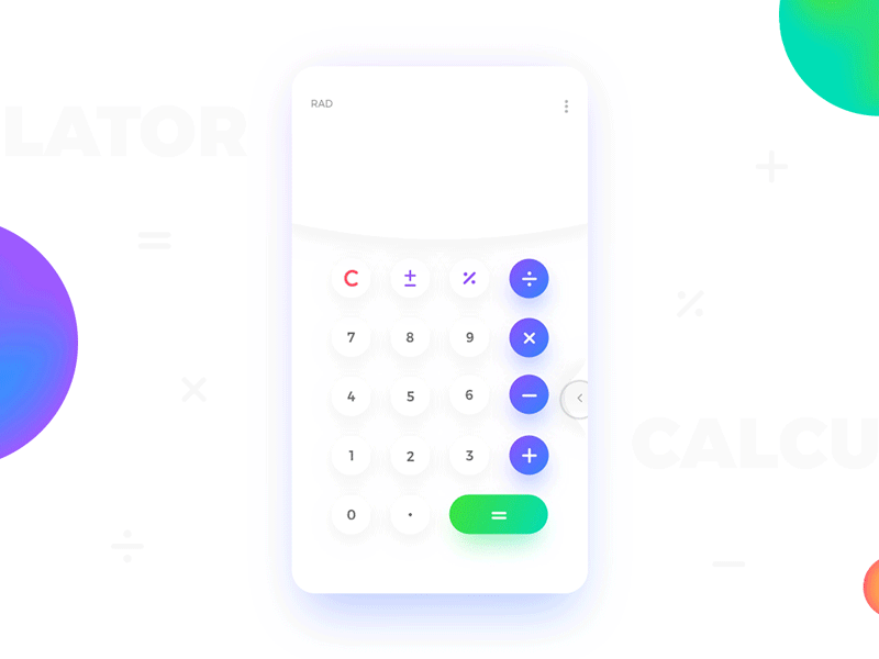 Calculator App android app calculator interaction interaction design ios user experience user interface