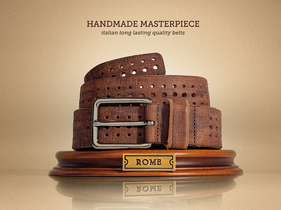 Handmade Masterpiece adv advertising belt coliseum creative italy rome still life