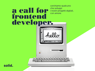 We are looking for a Front-end developer!