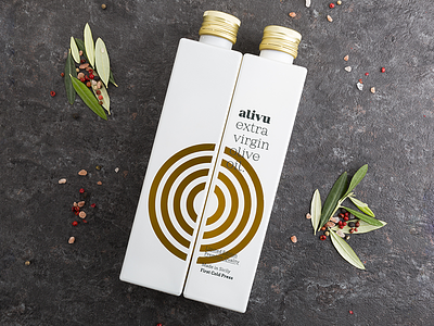 Alivu - Extra virgin olive oil pack bottle brand branding food italy naming oil olive pack packaging sicily