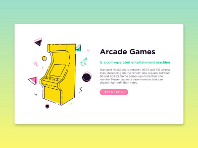 Arcade Games UI 80s app arcade concept illustration material mobile ui web web design