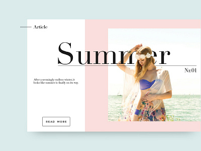 Summer Time blog card shop summer template typography ui ux