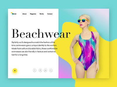 Beachwear Style colours design info infocard magazine ui ux