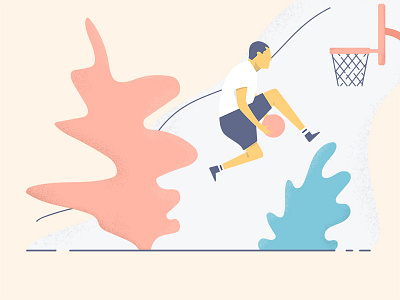 Slam! basketball character design illustration man sport