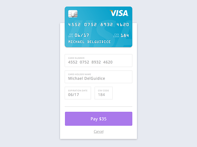 Daily UI - Day 2: Credit Card Checkout 002 android card checkout credit credit card daily dailyui mobile ui