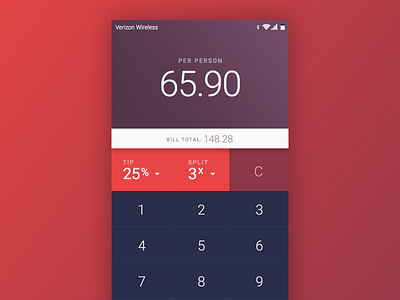 Daily UI - Day 4: Calculator 004 android app calculator daily dailyui design flat minimal mobile ui