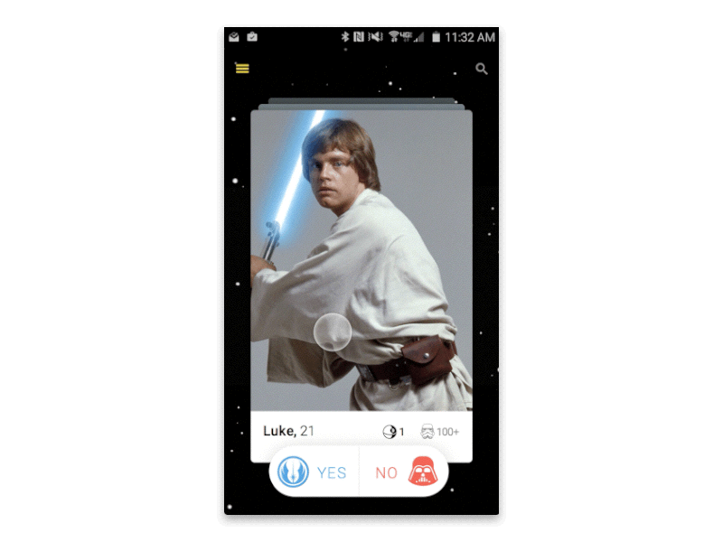 Daily UI - Day 16: Popup/Overlay 016 challenge daily dailyui free gif mobile popup principle sketch star wars ui