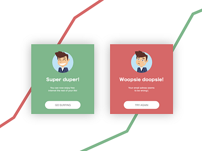 Daily UI Challenge #011 - Success and Error challenge daily dailyui error state success ui