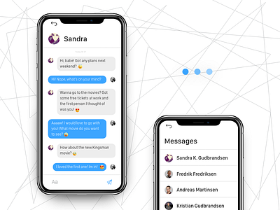 Daily UI Challenge #013 - Direct messaging app challenge contacts daily dailyui direct messaging iphone iphone x messaging ui